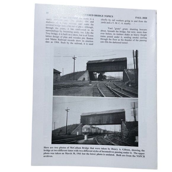 Covered Bridge Topics Magazine BOSTON, MASS. winter 2020 VOL LXXVIII, NO 4 - Picture 2 of 2
